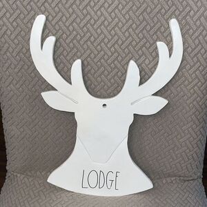 Rae‎ Dunn Lodge Deer Head Wall Decor Rustic Cabincore Farmhouse Woodland Neutral